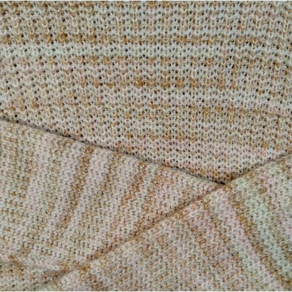 Peach Sweater Women's XXL Mock Turtleneck Long Sleeve Chunky Knit Boxy Baggy - Picture 4 of 7